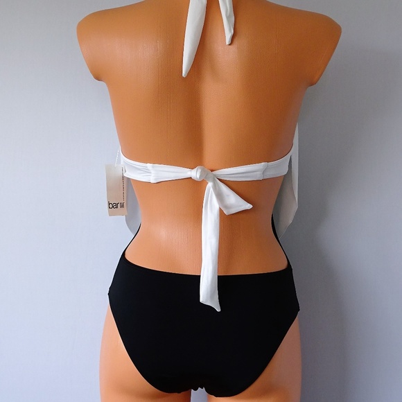 Bar III NWT One Piece White/Black Maillot Swimsuit - Picture 3 of 4